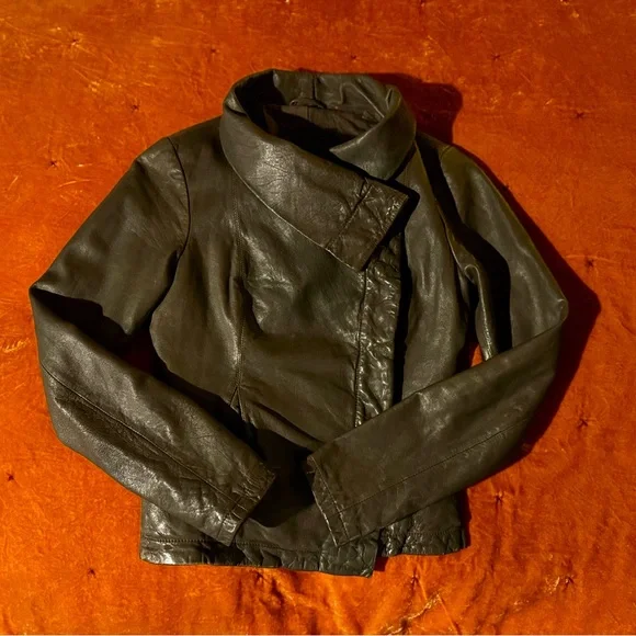 @alevintageloves Vintage AllSaints Spitalfields Leather Jacket + ring discount $ - Picture 3 of 16